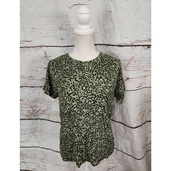 Athleta Ultimate Train Camo Printed Tee Size Small - Picture 1 of 6